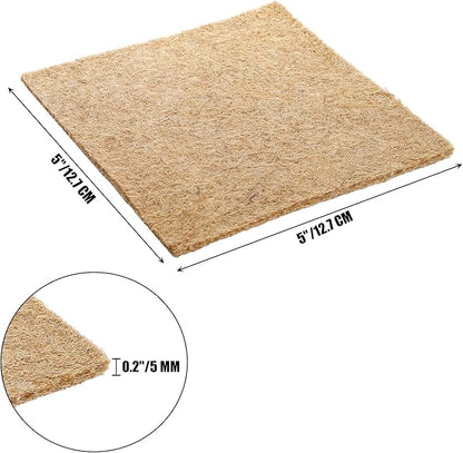 Tosnail 80 Pack 5 x 5 Inches Hemp Grow Mats, Jute Fiber Grow Mats, Sprouting Mat, Hemp Pads for Indoor Microgreens Growing, Wheatgrass Sprouts
