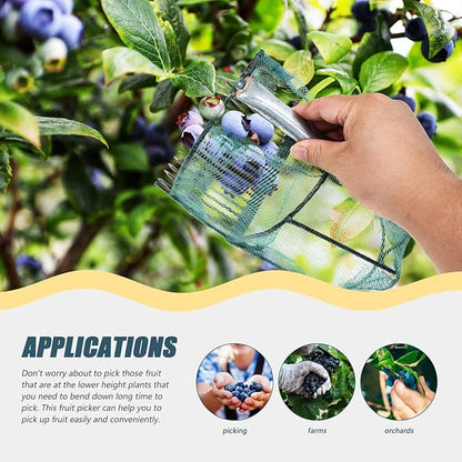 Tofficu Ergonomic Blueberry Picker with Steel Comb and Handle, Lightweight Fruit Harvesting Tool for Berries and Small Fruits, Ideal for Outdoor Garden Use