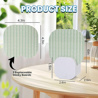Fly Trap Indoor(1 Device + 3 Glue Cards), Mosquito Trap for Mosquito, Flies, Fruit Flies, Moths, Gnats, gnat Traps for House Indoor