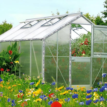 20 Set Greenhouse Lock Channel and Spring Wire,1MM Thick Aluminum Alloy Lock Channel and PVC Coated Spring Wires for Fixing Greenhouse Plastic Cover and Shade Cloth,6.6 FT,20 Set, LC20