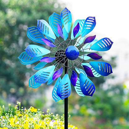 Garden Wind Spinners Outdoor, Metal Yard Spinner, Large Wind Spinner, Gift for Family Friends(84'' H x 24'' W)