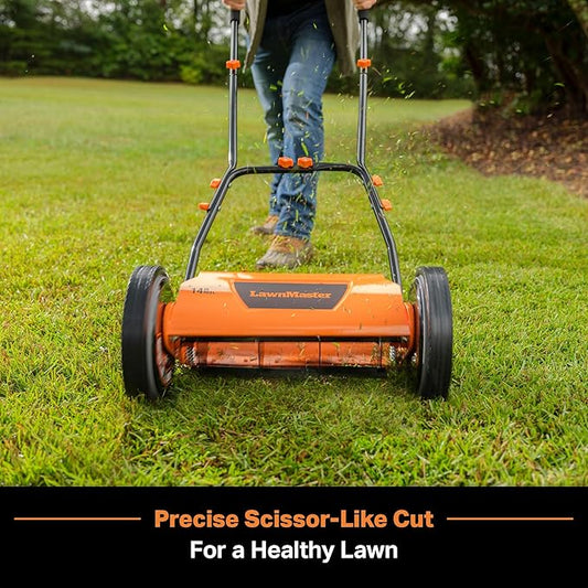 LawnMaster LMRM1401 Push Reel Lawn Mower 14-Inch 5-Blade
