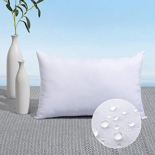 MIULEE 12x18 Pillow Insert Throw Pillow Insert, Outdoor Pillows Water-Resistant Premium Outdoor Pillow Stuffer Sham Lumbar for Couch Sofa Patio Furniture Cushion Porch Swing
