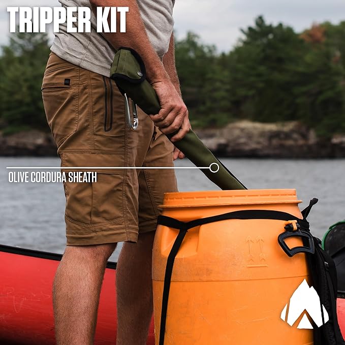 AGAWA - BOREAL24 Tripper Kit - Includes 24" Folding Saw, Nylon Carrying Case, 24" All-Purpose & 24" Aggressive Blade - For Camping, Hiking & Survival Gear (Black Frame/Yellow Handle)