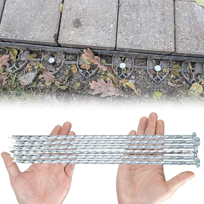 14 Inch Heavy Duty Spiral Landscape Spikes Solid Galvanized Metal Garden Stakes for Speed Bump, Wheel Stop, Paver Edging, Floor Covering, Weed Barriers, Tent, Garden Plants (25)