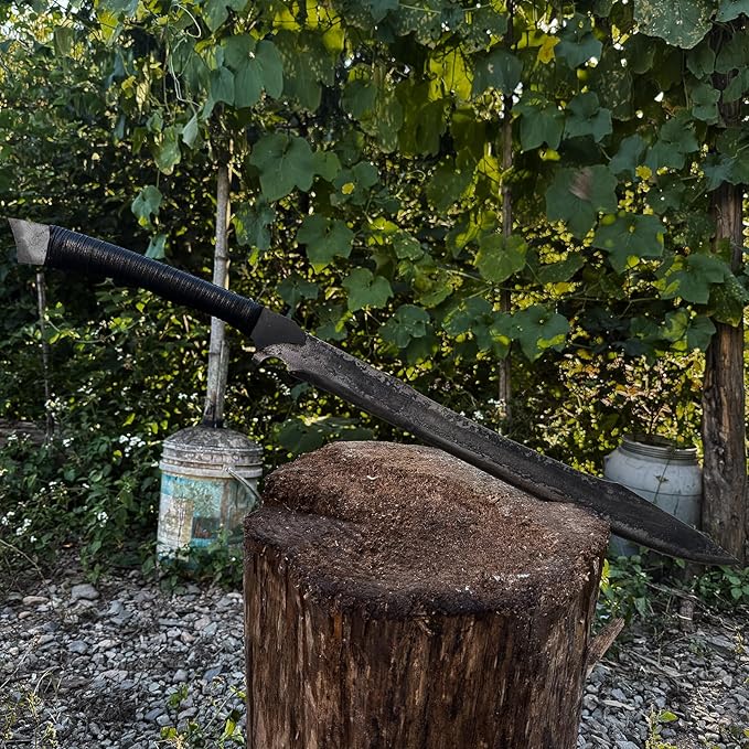 High Manganese Steel Blade Machete for Cutting Trees Heavy Duty Full Tang Outdoor Survival Hunting Tactical Sword