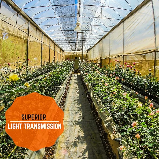 Farm Plastic Supply - Clear Greenhouse Plastic Sheeting - Ultra Durable - 8 mil - (50' x 35') - 4 Year UV Resistant Polyethylene Greenhouse Film for Gardening, Farming, Agriculture
