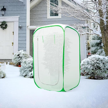 28 x 28 x 48 Inch Pop Up Winter Frost Plant Cover, Gardening Plants Freeze Protection Tent, Warm Plant Protector Enclosure for Snow Frost Protection Indoor & Outdoor