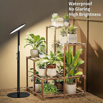 chiphy Desk Grow Lights for Indoor Plants, Full Spectrum LED Plant Light, 40W Aluminum Tabletop Grow Lamp, Automatic Timer 4H/8H/12H, 16''-30'' Height Adjustable, Remote for Large Small Plants