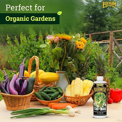 FoxFarm BushDoctor Cal-Mag - Liquid Calcium & Magnesium Supplement, Prevents Blossom End Rot & Tip Burn - Formula with 3% Calcium, 0.9% Magnesium for Gardening- NPK 1-0-0 (Pint)