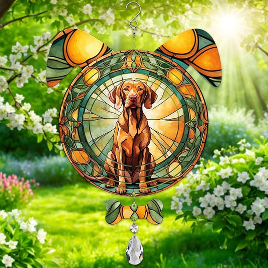 Vizsla Dog Ears Wind Spinner, Vizsla Wind Spinner Hanging for Yard and Garden V02