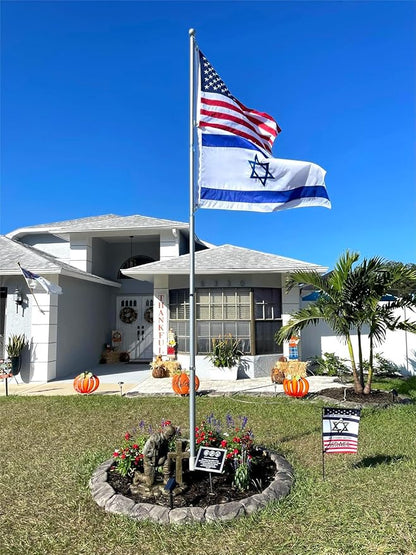 Israeli Flags 4x6 FT Made in The USA-Heavy Duty Vibrant Colors Double Sided Israeli National Flag Flag with 2 brass grommets for Home/Company/Indoor Outdoor Decoration