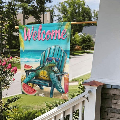 Sea Turtles Garden Flag Vertical Double Sided Outdoor Yard Flags 12.5x18 Inch Burlap Banners for House Lawn
