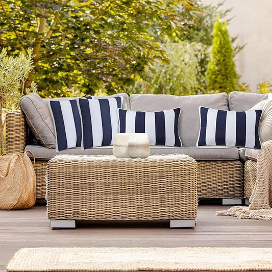 JMGBird Pack of 2 Decorative Pillows with Inserts Outdoor Pillows for Patio Furniture,18x18 Inch Throw Pillow for Couch, Bed, Sofa, Bench, Chair
