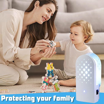 2 Packs Plug-in Mosquito Traps with 10 Glue Boards, Indoor Wall Insect Catchers with 365nm Blue-Violet Lights for Mosquitos, Moths, Fruit Flies, Gnats and Other Small Flying Bugs