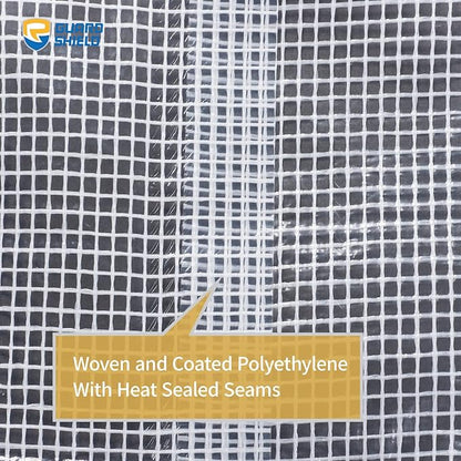 GUARD SHIELD Clear White Tarp Heavy Duty 20x20 Feet Waterproof for Greenhouse Outdoor Garden Poly Cover UV Resistant 3x3 Weave 10mil (2-Pack)
