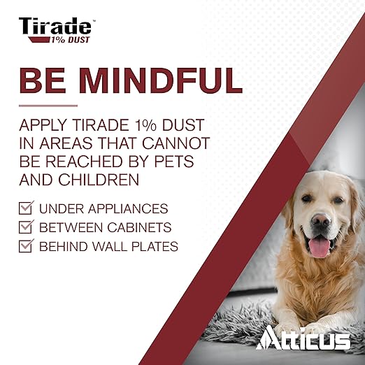 Atticus Tirade 1% Dust Insecticide (1.25 lb) - Ready-to-Use Insect Killer - Indoor and Outdoor Control of Ants, Bees, Wasps, Hornets, Cockroaches and Many Other pests