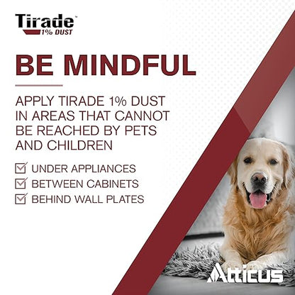Atticus Tirade 1% Dust Insecticide (1.25 lb) - Ready-to-Use Insect Killer - Indoor and Outdoor Control of Ants, Bees, Wasps, Hornets, Cockroaches and Many Other pests