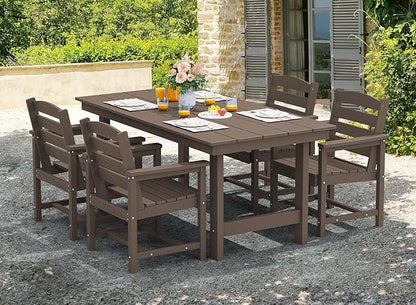 SERWALL Patio Dining Chair Set of 2, Coffee