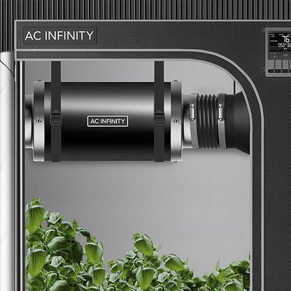 AC Infinity Inline Duct Fan Silencer, 6" Noise Reduction Muffler Blower Silencer for Indoor Hydroponics Grow Tent Ventilation Systems