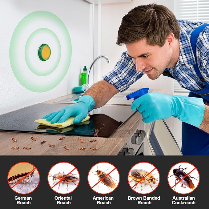 Roach Bait - Cockroach Killer Indoor Infestation, Roach Traps Cockroach Bait Gel,Indoor Home Repellent for Small Large Cockroaches, Get Rid of Roaches Permanently Outdoor (24)