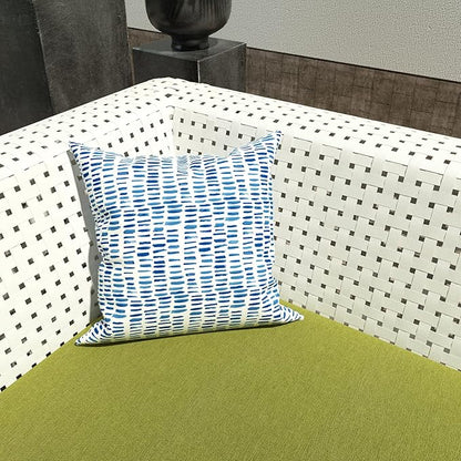 LVTXIII Outdoor Pillow Covers ONLY, Square Throw Pillow Covers, Modern Cushion Cases for Sofa Patio Couch Decoration 18 x 18 Inch, Pack of 2, Pebble Blue