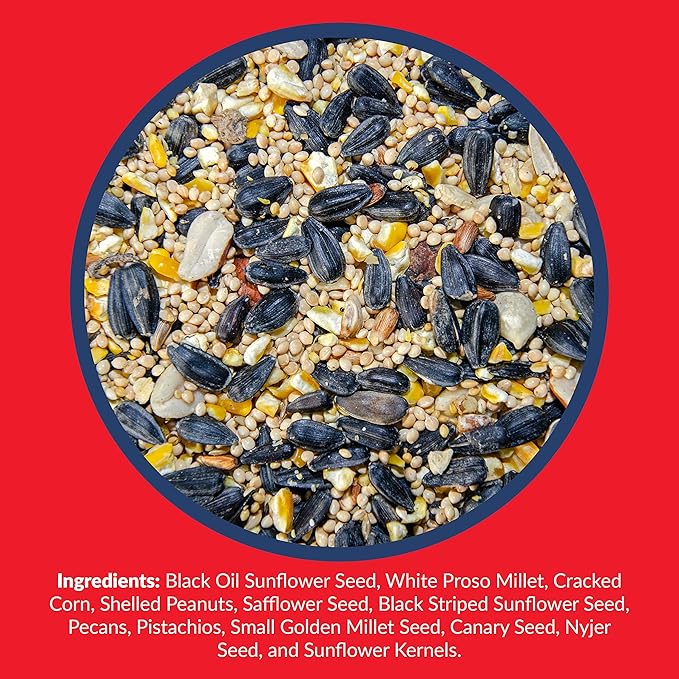 Lyric Supreme Wild Bird Seed - Wild Bird Food Mix with Nuts & Sunflower Seeds for Outside Feeders - Attracts Many Beautiful Songbirds - 20 lb bag