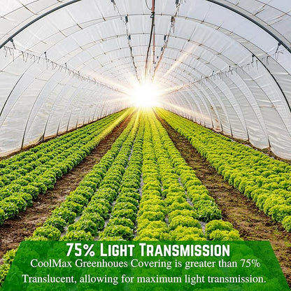 Farm Plastic Supply - Clear Coolmax Greenhouse Plastic Sheeting - 6 Mil - 4 Year UV Resistant Infrared Anti-Condensate Green House Covering Thermal Greenhouse Plastic 6 mil (20' x 60')