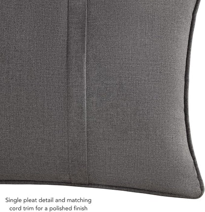 Greendale Home Fashions Sunbrella 21" x 14" Rectangle Outdoor Throw Pillow with Removable Cover (Set of 2), Cast Slate 2 Count