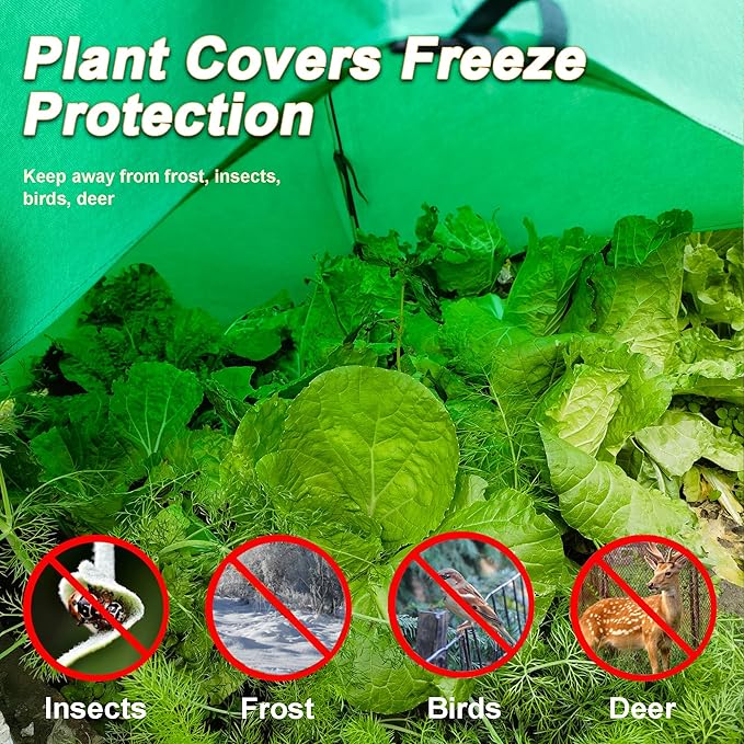 24.5″ *24.5″ *20.5″ Winter Plant Warm Covers - Raised Bed Cover, Warm Tent Freeze Protection Humidity Domes for Germination, Seedling Propagation Protecting Plants from Animals 2PCS