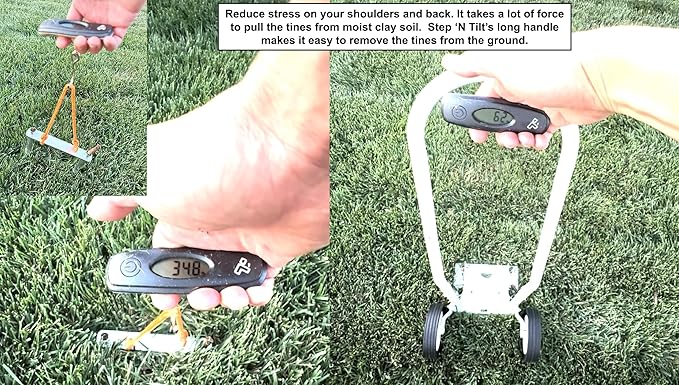 Step 'N Tilt Lawn Aerator Version 4 Kit (4.5 Inch Extra Long Coring Tines Without Container)