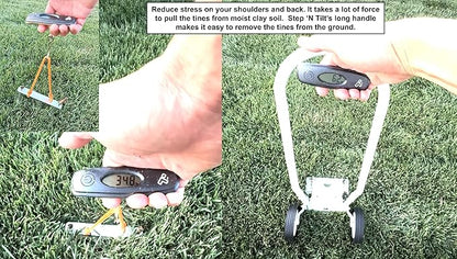 Step 'N Tilt Lawn Aerator Version 4 Kit (4.5 Inch Extra Long Coring Tines Without Container)