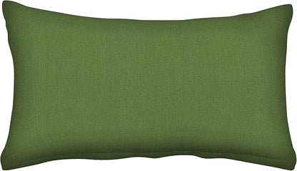 Honeycomb Outdoor Lumbar Toss Pillow Set, 20" W x 12" L, Artichoke Green Outdoor Pillows