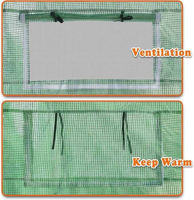 Strong Camel Replacement Greenhouse Cover for Walk in Greenhouse Frame Green House Top Cover (Frame NOT Included) (25 X 10 X 6.6ft)