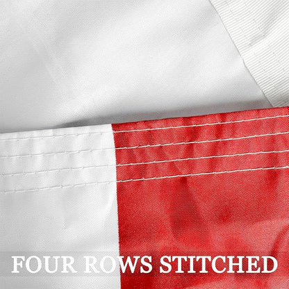 Double Sided California Republic State Flag Banner 3x5 Outdoor- UV Fade Resistant- Cali CA Bear Flags Banners- 3Ply 240D 4 Rows Stitched With Canvas Header & 2 Brass Grommets