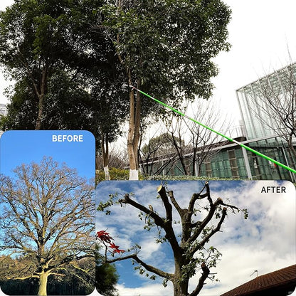 26 Feet Tree Pole Pruner Manual Branches Trimmer Extension Cut Tree Branch Garden Tools Loppers Hand Pole Saws (No Scissors Include)