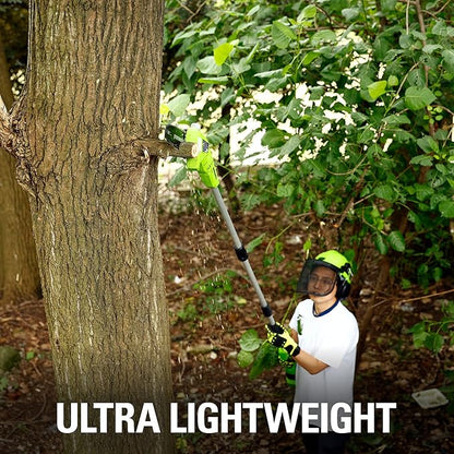Greenworks 24V 8" Cordless Polesaw (Great For Pruning and Trimming Branches / 125+ Compatible Tools), Tool Only