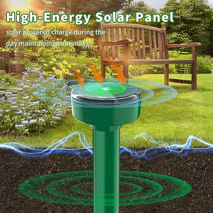 Mole Repellent Solar Powered,Gopher Repellents,Ultrasonic Mole Repellent Waterproof Vole Repellent is Suitable for Lawn, Courtyard and Vole Repellent Outdoor for Yard (8)