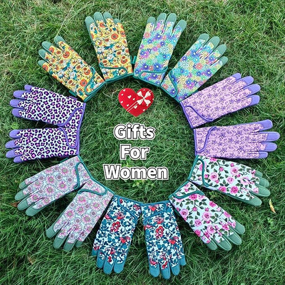 Thorn Proof&Puncture Resistant Gardening Gloves with Grip,Garden Glove for Women, Leather Yard Work Gifts
