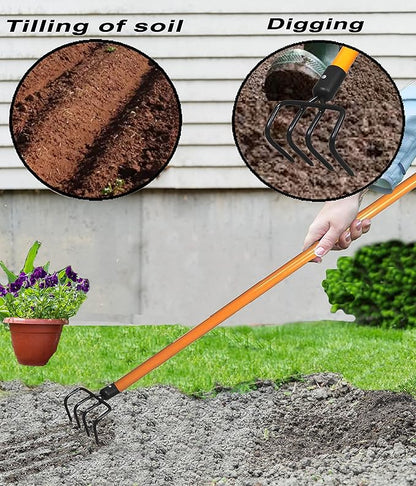 Ashman Garden Cultivator (6 Pack)– Sturdy Hand Tiller/Cultivator – Heavy Duty Blade for Digging, Loosening Soil and Weeding – Rubber Grip Handle for a Strong Hold – Rust Resistant.