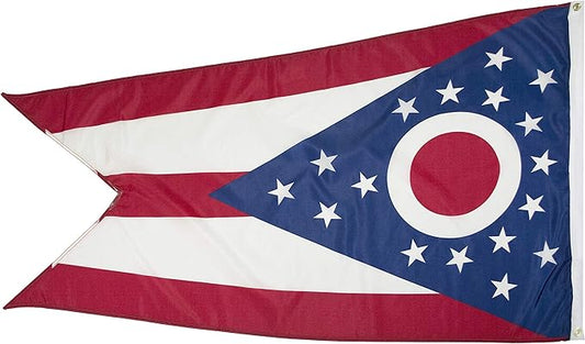 FlagSource Ohio Nylon State Flag, Made in USA, 4x6'
