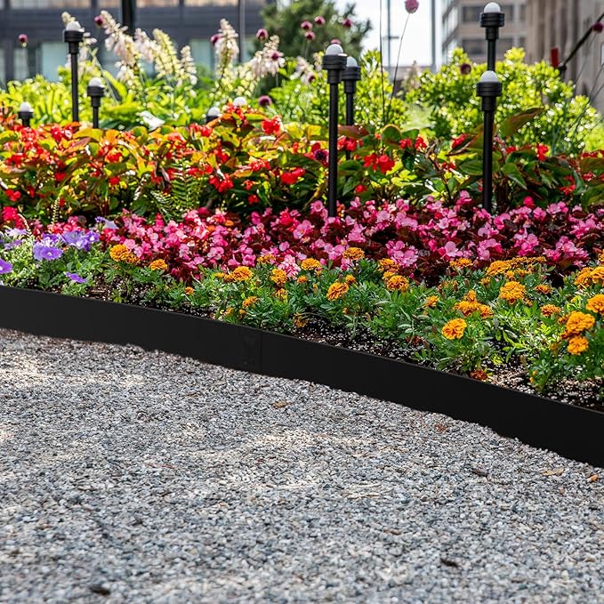 Metal Landscape Edging 42 Inch Strips, Steel Landscape Edging 6.3 Inch Depth, 6 Pack Hammer in Landscape Edging, Metal Edging for Landscaping