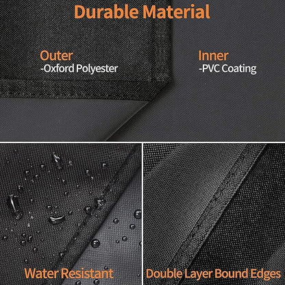 Heavy Duty 600D Polyester Cover Compatible with Traeger Silverton 810, Silverton XL Pellet Grill Smoker Outdoor Waterproof fit for Traeger Silverton 810 XL Pellet Grill Cover Full Length BAC593