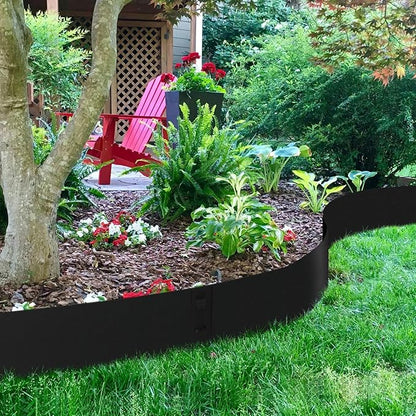 9.4 Inch Metal Landscape Edging, 6 Pack Heavy Duty Galvanized Steel Garden Edging,42 Inch Garden Edging Border for Lawn, Pathway, Yard