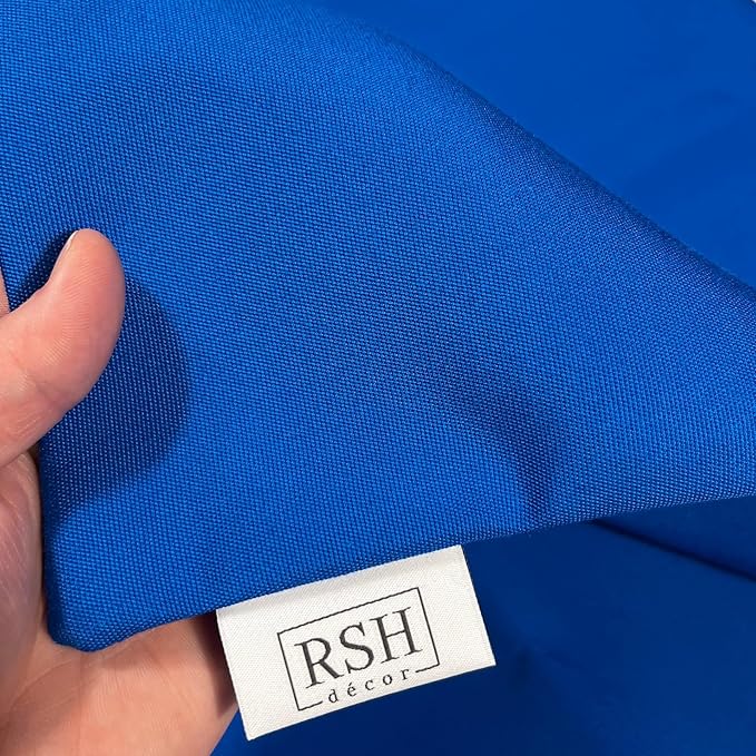 RSH DECOR: Sunbrella Pillow Covers Set of 4 | Covers Only - 26" x 16" | Outdoor Lumbar Pillow Covers Crafted with Sunbrella Performance Fabric | Canvas Pacific Blue