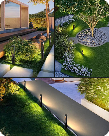 EDISHINE Low Voltage Landscape Lighting, 12V 2W 150LM 3000K Outdoor Landscape Light with Connectors, Waterproof Electric LED Pathway Lights Wired for Path Yard Garden, CRI80 8 Pack