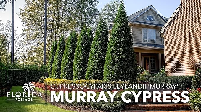 Murray Cypress | 3 Live Plants | Cupressocyparis leylandii 'Murray' | Fast Growing Privacy Trees | Evergreen Plants for Windbreaks