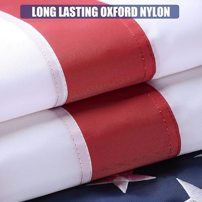 American Flag 15x25 Ft, US Deluxe Embroidered Heavy Duty Premium Polyester Durable Outside Flags with Brass Grommets