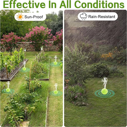 24 Pack Deer Rabbit Repellent Outdoor - Powerful Peppermint Oil Deer Repellent Balls, Natural Bunny Deer Deterrent for Trees Plants Garden Lawn Yard, Deer Repellant Keep from Eating Flowers, Pet Safe