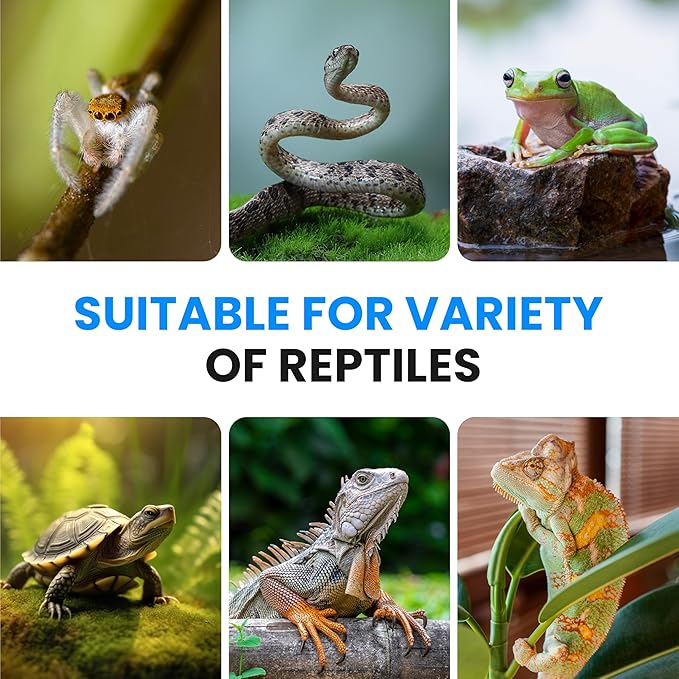 Simple Deluxe 8X18 Inch 24W Reptile Heating Pad with Temperature Adjustable Knob Under Tank Terrarium Heating Mat for Turtles, Lizards, Frogs, and Other Reptiles
